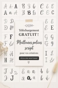 Sélection de polices d'écriture script élégantes à télécharger gratuitement.
