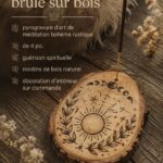 Porte-encens en bois artisanal sur une table de méditation, décoratif et apaisant