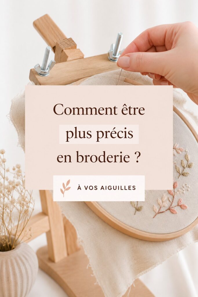 Une brodeuse concentrée sur son travail avec des fils colorés
