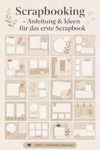 Capture d'écran d'un bel album de scrapbooking coloré, avec des photos et des embellissements.