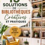 Bibliothèque moderne bien organisée avec des livres et des décorations