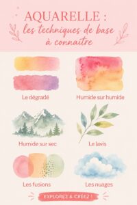 Une palette d'aquarelle avec des pinceaux et plusieurs couleurs vives sur un fond de papier.