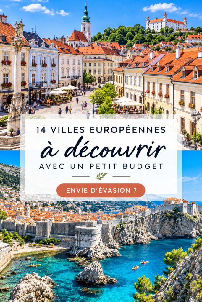 Vue d'une ville européenne colorée idéale pour un voyage économique