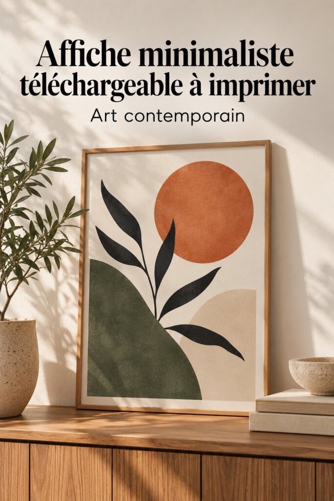 Affiche minimaliste inspirée par Erykah Badu dans un cadre moderne.