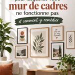 Rendez votre galerie murale irrésistible en 3 étapes Une belle galerie murale avec des cadres variés et des œuvres d'art créatif, créant une ambiance chaleureuse.