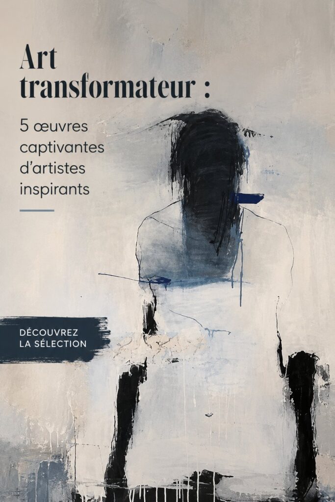 Une composition artistique moderne illustrant le travail d'artistes inspirants