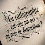 Un bel exemple de calligraphie moderne avec un style élégant sur papier velouté.