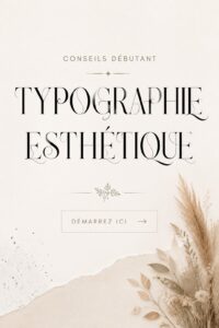 Exemples de polices esthétiques sur fond pastel
