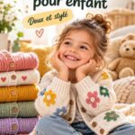 Cardigan fait main pour enfant en tricot