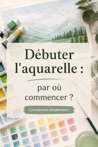 Femme peignant à l'aquarelle sur papier blanc dans son atelier.