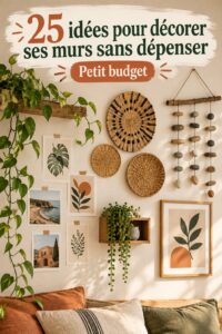 Décoration murale économique et créative avec des objets faits maison.