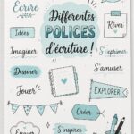 Une sélection colorée de différentes polices d'écriture créatives sur fond clair.