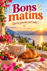 Image inspirante d'un matin ensoleillé avec des fleurs sur une table