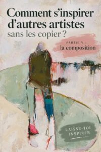Artiste travaillant sur une toile inspirée par d'autres artistes.