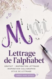 Exemple de lettering créatif avec différentes polices et styles utilisés.