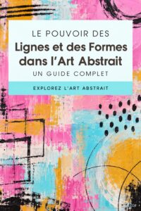 Œuvre d'art abstrait mettant en valeur des lignes dynamiques et des formes variées.