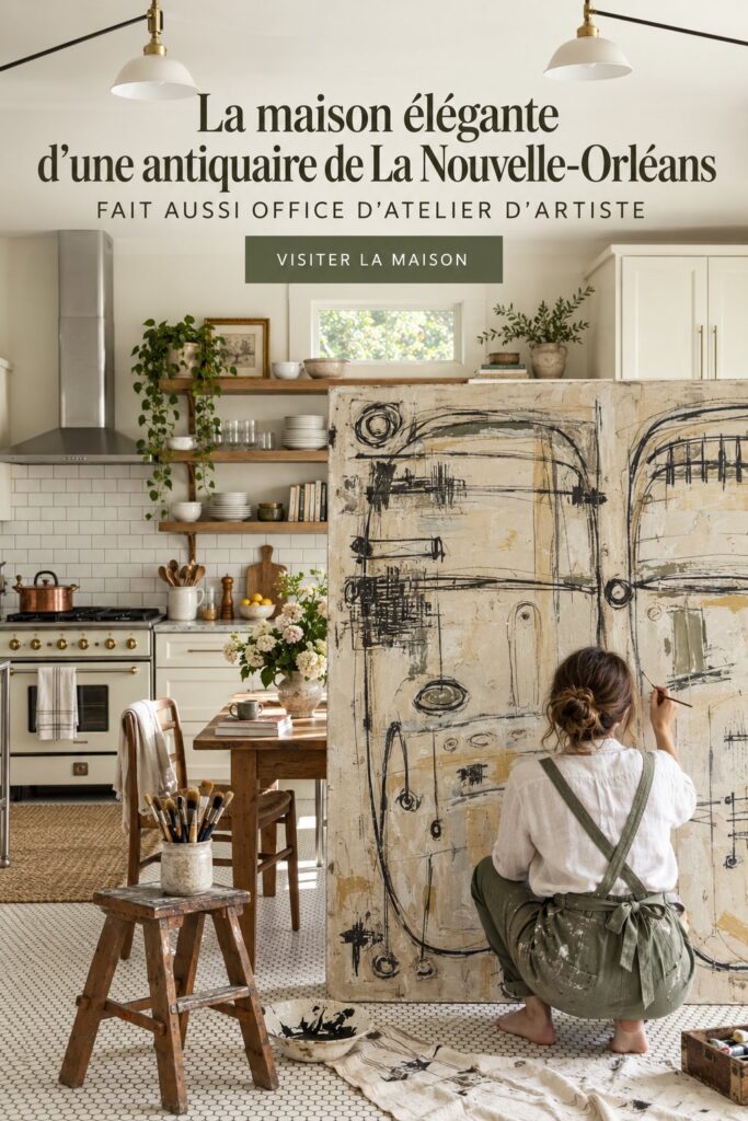Maison-studio inspirant d'une marchande d'antiquités à la Nouvelle-Orléans.