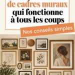 Un mur de galerie élégant avec des œuvres variées, inspirant la créativité.