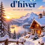 Un paysage d'hiver enneigé créé à la main, avec des arbres et une neige délicatement appliquée.