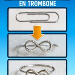 Anneau en symbole de l'infini fait main avec un clip en métal