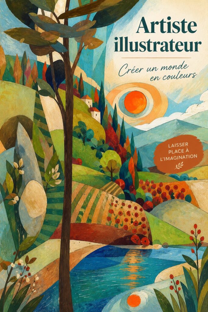 Illustration colorée de David Galchutt montrant son style unique